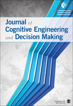 Journal of Cognitive Engineering and Decision Making Cover